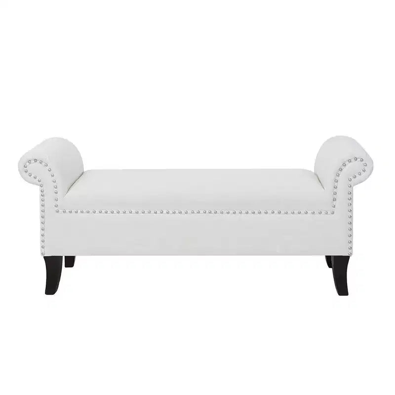 Banc d'appoint d'entrée Jennifer Taylor Home Kathy avec accoudoirs roulés