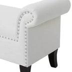 Banc d'appoint d'entrée Jennifer Taylor Home Kathy avec accoudoirs roulés