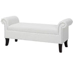 Banc d'appoint d'entrée Jennifer Taylor Home Kathy avec accoudoirs roulés
