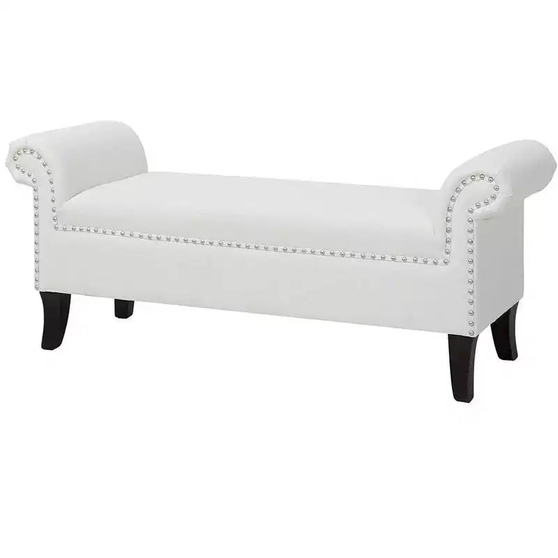 Banc d'appoint d'entrée Jennifer Taylor Home Kathy avec accoudoirs roulés