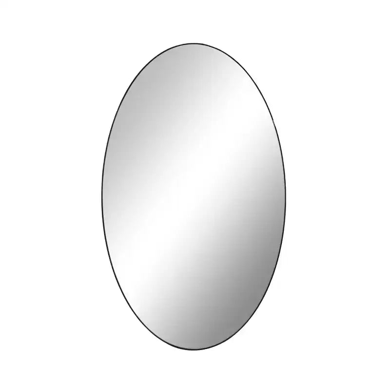 Contemporary Wood Oval Wall Mirror  Olivia & May