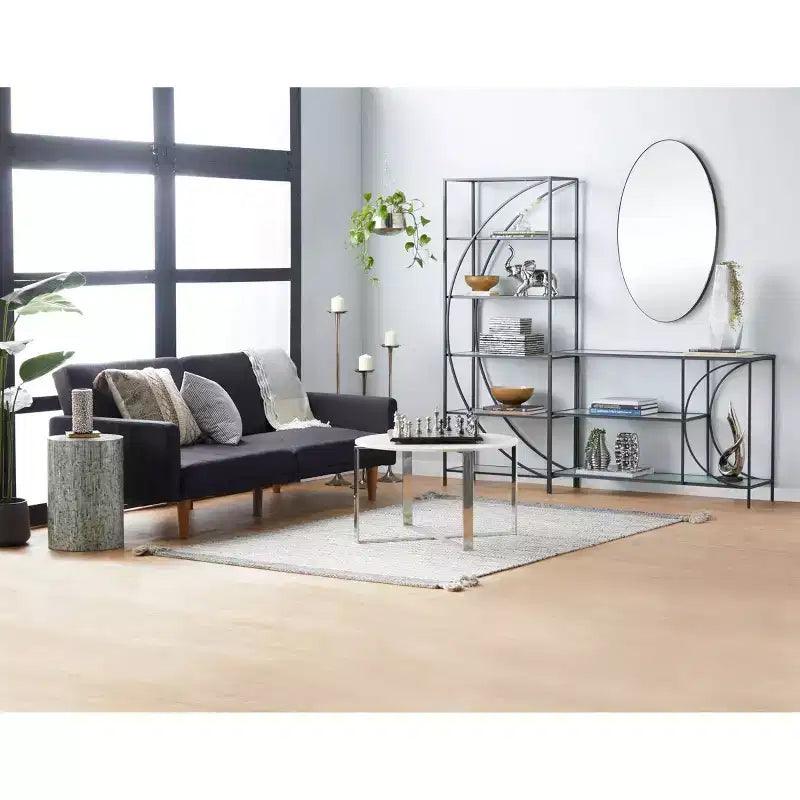 Miroir mural ovale contemporain en bois Olivia & May