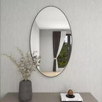Miroir mural ovale contemporain en bois Olivia & May