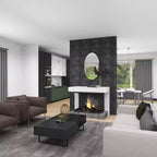 Miroir mural ovale contemporain en bois Olivia & May