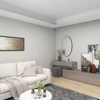 Miroir mural ovale contemporain en bois Olivia & May