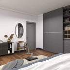 Miroir mural ovale contemporain en bois Olivia & May