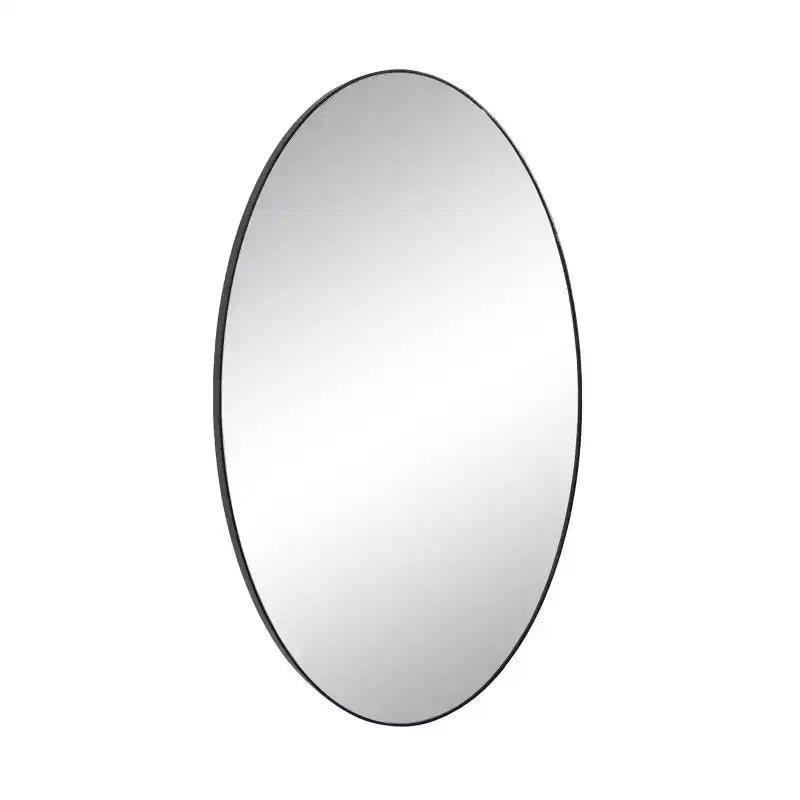 Miroir mural ovale contemporain en bois Olivia & May