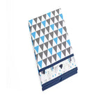 Bacati - Panier à Linge Pliable Garçons Woodlands Aqua/Marine/Gris