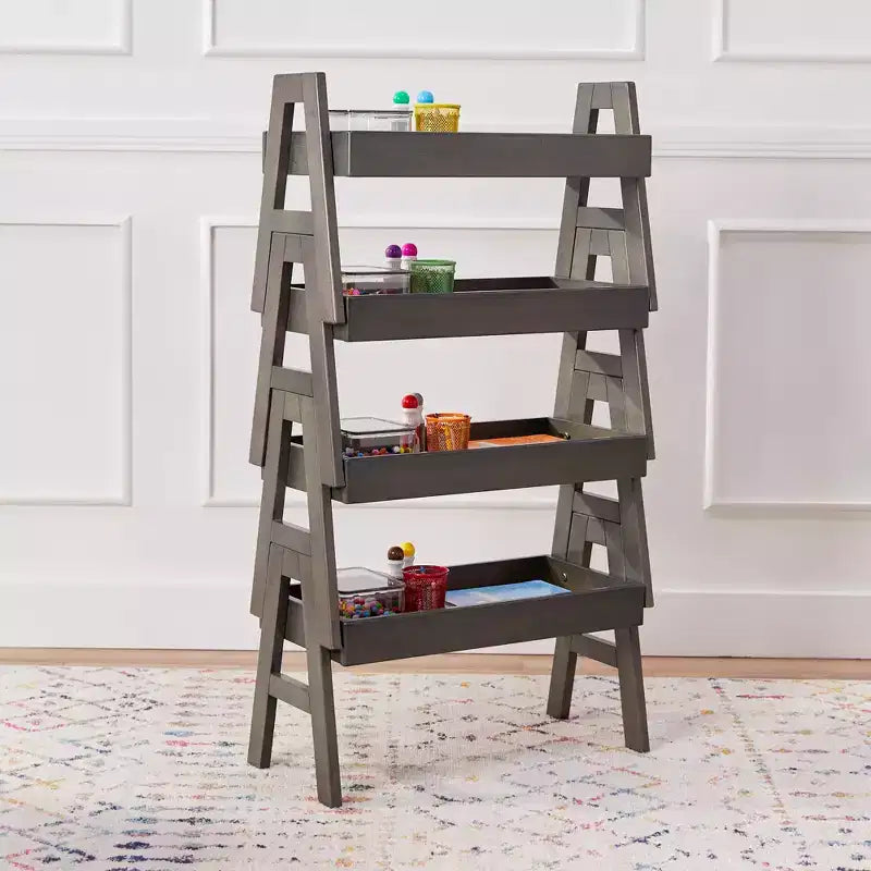 Meuble de rangement empilable ECR4Kids avec bordure intégrale, Présentoir à livres