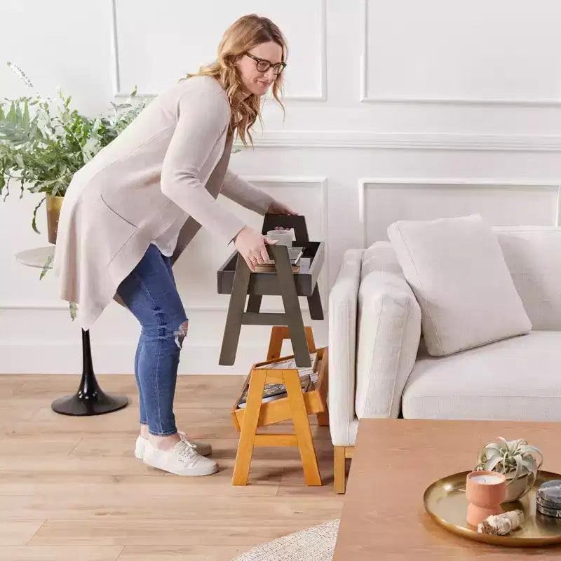 Meuble de rangement empilable ECR4Kids avec bordure intégrale, Présentoir à livres