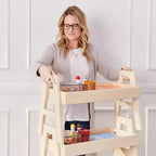 Meuble de rangement empilable ECR4Kids avec bordure intégrale, Présentoir à livres