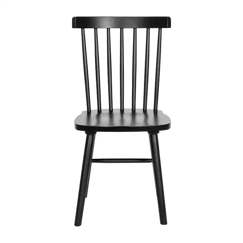 Emma et Oliver - Ensemble de chaises de salle à manger sans accoudoirs en bois massif de qualité supérieure avec dossier à barreaux, sièges profilés et patins de protection en feutre