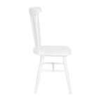 Emma et Oliver - Ensemble de chaises de salle à manger sans accoudoirs en bois massif de qualité supérieure avec dossier à barreaux, sièges profilés et patins de protection en feutre