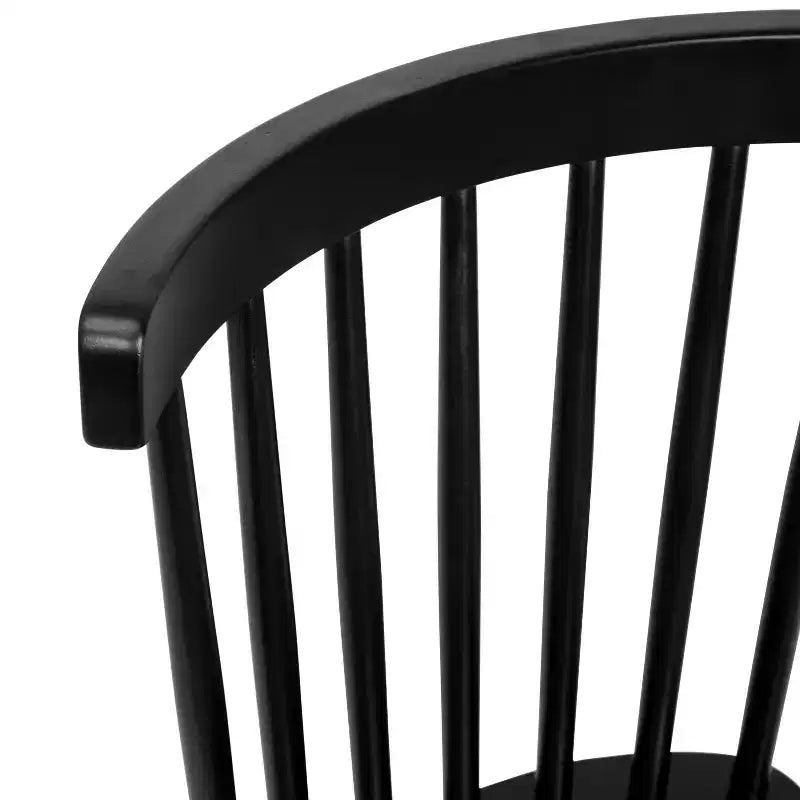 Emma et Oliver - Ensemble de chaises de salle à manger sans accoudoirs en bois massif de qualité supérieure avec dossier à barreaux, sièges profilés et patins de protection en feutre