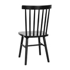 Emma et Oliver - Ensemble de chaises de salle à manger sans accoudoirs en bois massif de qualité supérieure avec dossier à barreaux, sièges profilés et patins de protection en feutre