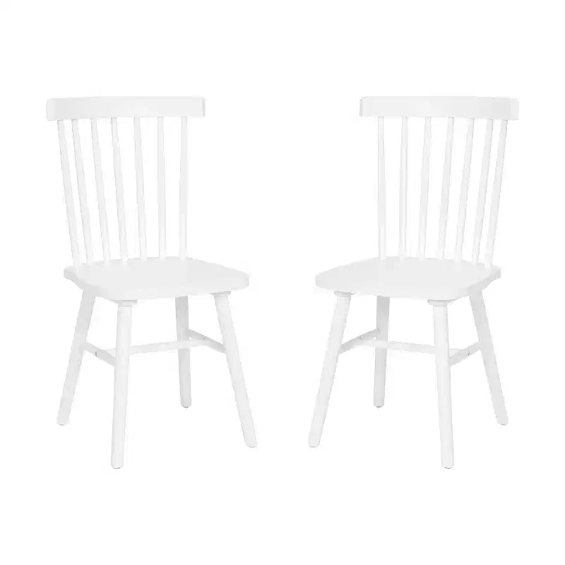 Emma et Oliver - Ensemble de chaises de salle à manger sans accoudoirs en bois massif de qualité supérieure avec dossier à barreaux, sièges profilés et patins de protection en feutre