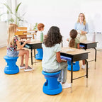 Tabouret bancal de rangement actif ECR4Kids, hauteur d'assise de 38 cm, mobilier pour enfants