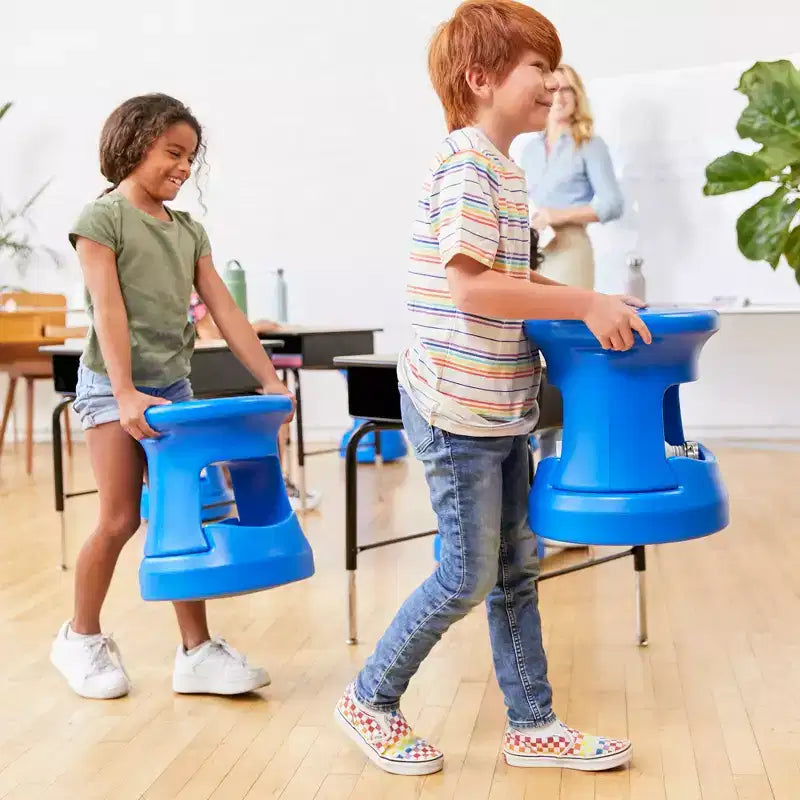 Tabouret bancal de rangement actif ECR4Kids, hauteur d'assise de 38 cm, mobilier pour enfants