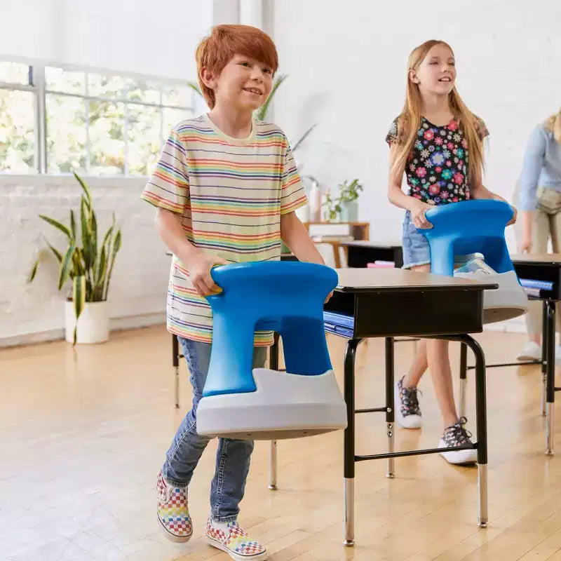 Tabouret bancal de rangement actif ECR4Kids, hauteur d'assise de 38 cm, mobilier pour enfants