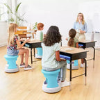 Tabouret bancal de rangement actif ECR4Kids, hauteur d'assise de 38 cm, mobilier pour enfants