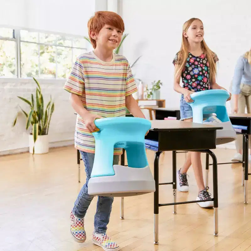 Tabouret bancal de rangement actif ECR4Kids, hauteur d'assise de 38 cm, mobilier pour enfants