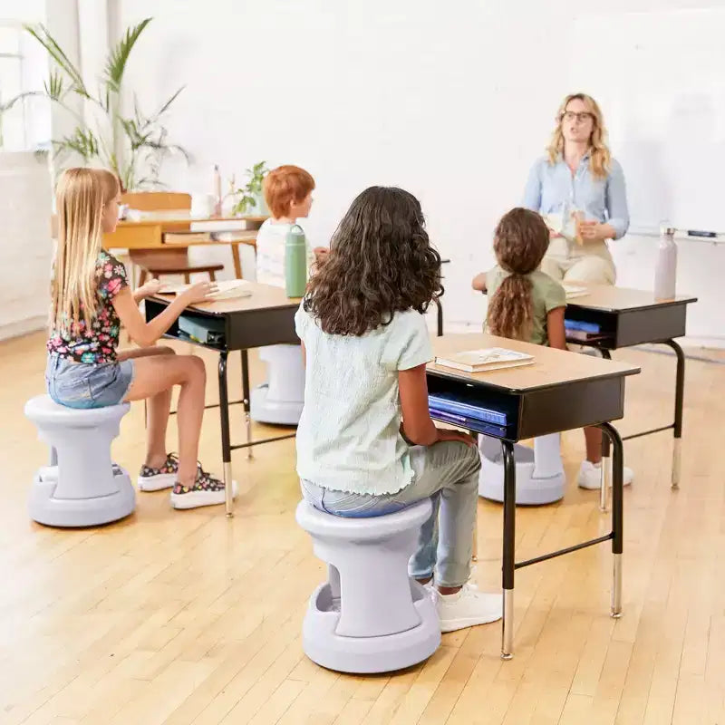 Tabouret bancal de rangement actif ECR4Kids, hauteur d'assise de 38 cm, mobilier pour enfants