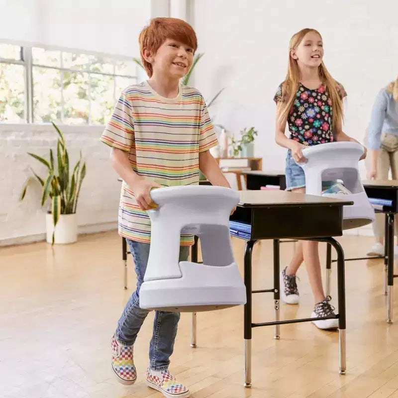 Tabouret bancal de rangement actif ECR4Kids, hauteur d'assise de 38 cm, mobilier pour enfants