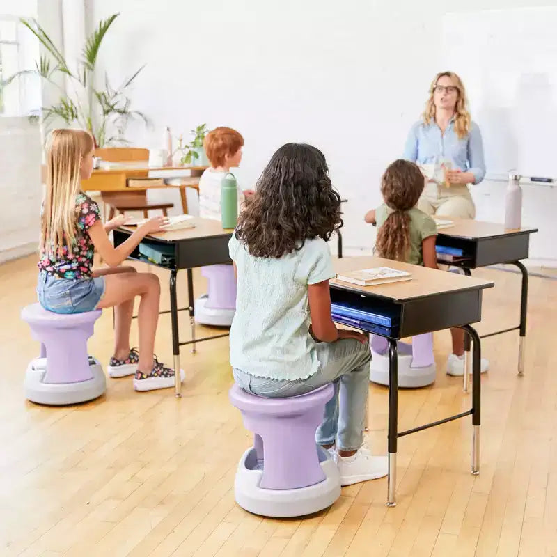 Tabouret bancal de rangement actif ECR4Kids, hauteur d'assise de 38 cm, mobilier pour enfants