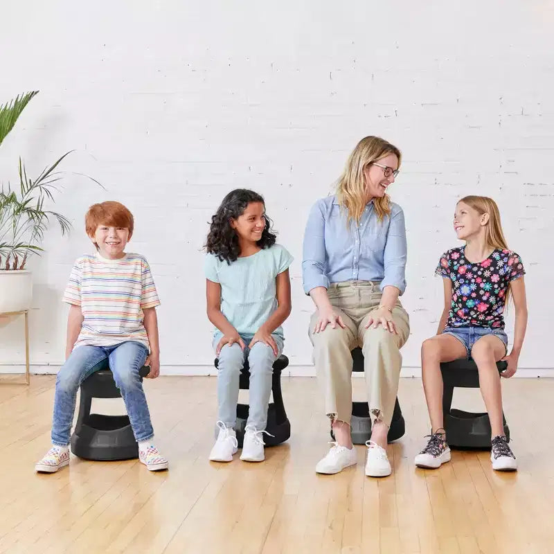 Tabouret bancal de rangement actif ECR4Kids, hauteur d'assise de 38 cm, mobilier pour enfants