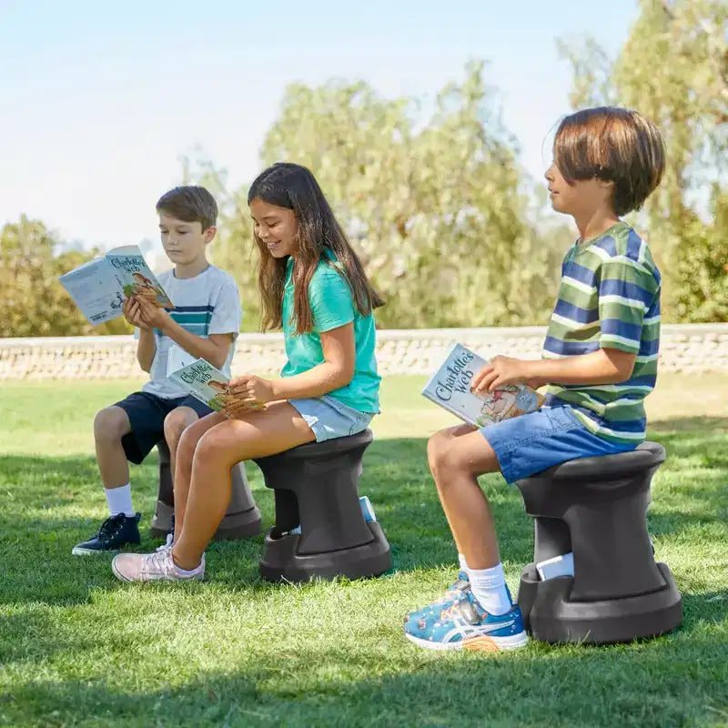 Tabouret bancal de rangement actif ECR4Kids, hauteur d'assise de 38 cm, mobilier pour enfants