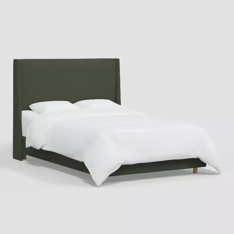 Encino Upholstered Wingback Bed in Dry Classic Velvet - Threshold designed with Studio McGee