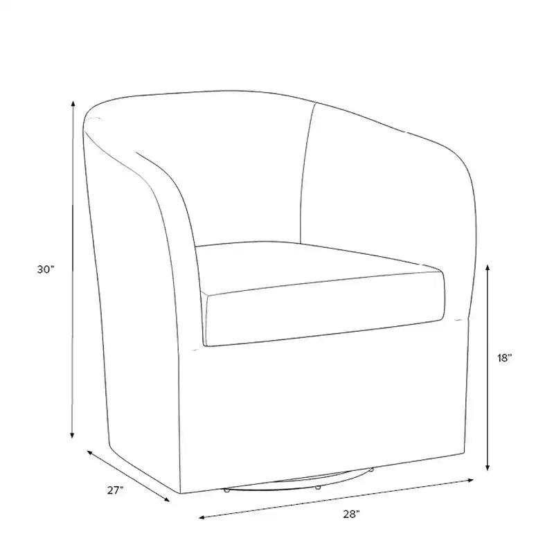 Fauteuil pivotant Rhea en lin - Threshold