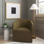 Fauteuil pivotant Rhea en lin - Threshold