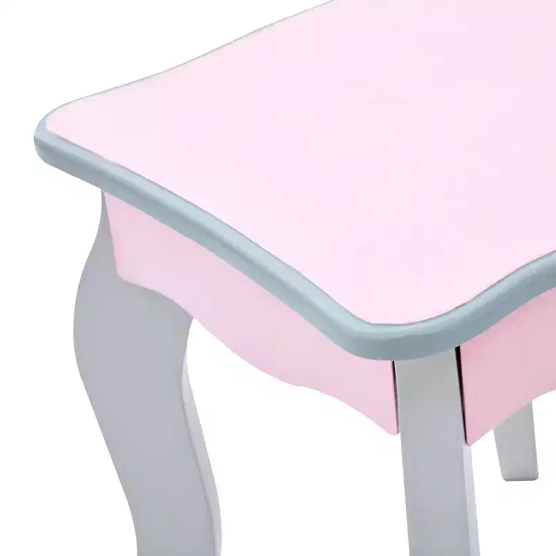 Coiffeuse pour enfant en bois Raiponce Fantasy Fields avec tabouret, rangement et miroir