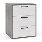 Commode Costway à 3 tiroirs Meuble de Rangement avec Grand Espace de Rangement Organiseur