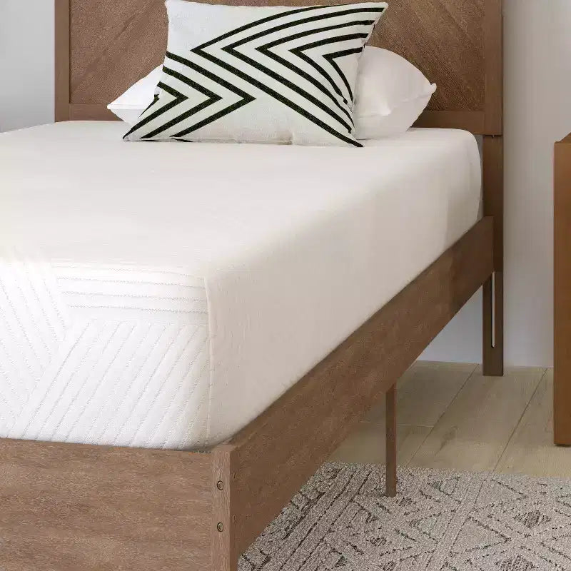 Matelas en mousse à mémoire de forme Merrick Lane CertiPUR-US infusé de charbon de bois et de gel rafraîchissant au thé vert