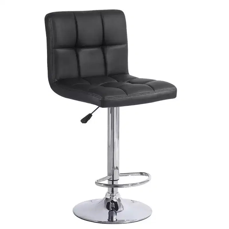 Legacy Decor Lot de 2 tabourets de bar réglables pivotants en similicuir à motif carré