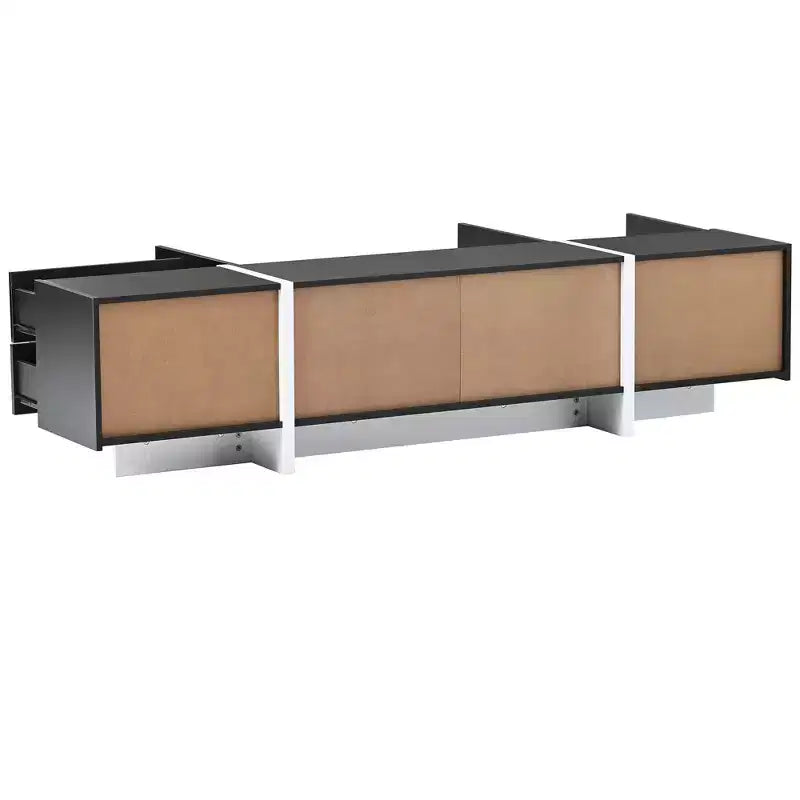 Meuble TV moderne pour téléviseurs jusqu'à 80 pouces avec surface UV brillante - ModernLuxe