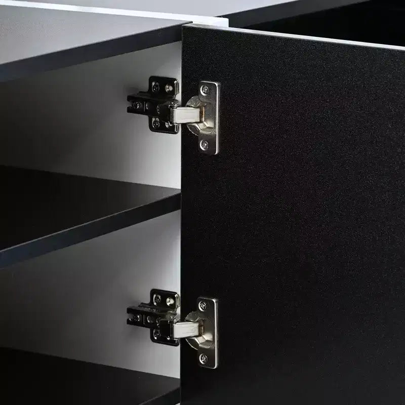 Meuble TV moderne pour téléviseurs jusqu'à 80 pouces avec surface UV brillante - ModernLuxe