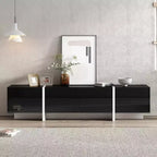Meuble TV moderne pour téléviseurs jusqu'à 80 pouces avec surface UV brillante - ModernLuxe