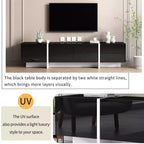 Meuble TV moderne pour téléviseurs jusqu'à 80 pouces avec surface UV brillante - ModernLuxe
