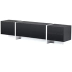 Meuble TV moderne pour téléviseurs jusqu'à 80 pouces avec surface UV brillante - ModernLuxe