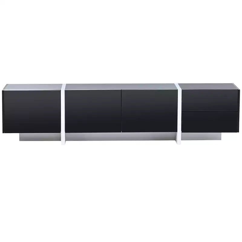 Meuble TV moderne pour téléviseurs jusqu'à 80 pouces avec surface UV brillante - ModernLuxe
