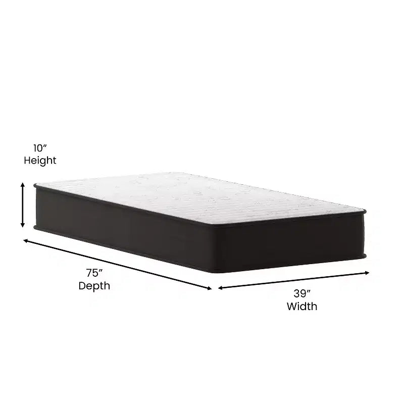 Matelas hybride Flash Furniture Dream de 25,4 cm, matelas en mousse haute densité et ressorts ensachés en boîte, mousse certifiée CertiPur-US