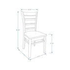 Chaises de salle à manger Glenwillow Home en bois massif à lattes (lot de 2)