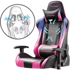 Chaise de Bureau Gaming en Cuir PU avec Appuie-tête et Coussin Lombaire Ajustables - GTRACING