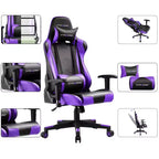 Chaise de Bureau Gaming en Cuir PU avec Appuie-tête et Coussin Lombaire Ajustables - GTRACING