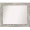 Amanti Art Dove Greywash Non-Beveled Bathroom Wall Mirror