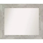 Amanti Art Dove Greywash Non-Beveled Bathroom Wall Mirror