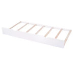 Lit plateforme de rangement avec étagères coulissantes et lit gigogne simple - ModernLuxe